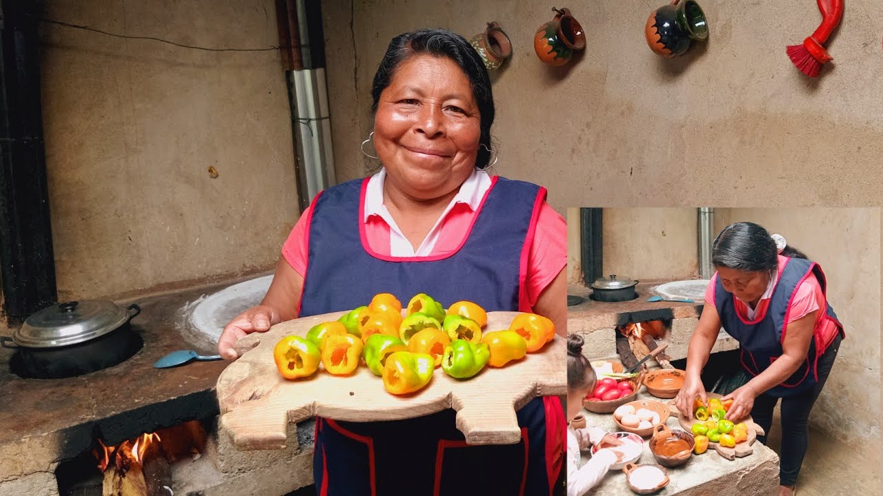 Así Preparo Los Chiles Manzanos Rellenos De Queso Oaxaca - YouTube