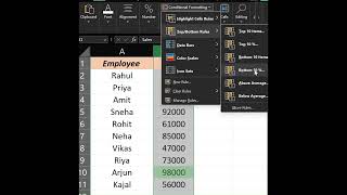 Excel Automatically Finds Weak Performers 😳 #excel #exceltips #dataanlysis #productivity #shorts