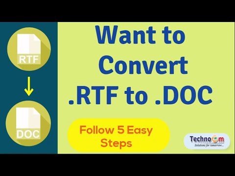 Want to Convert rtf to doc | rtf to word | Follow 6 Steps