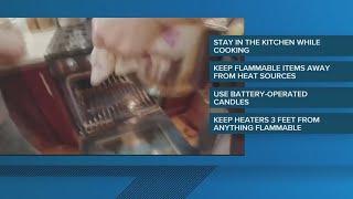 Fire officials warn of holiday house fire risks, share cooking and space heater safety tips