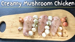 Creamy Garlic Mushroom Chicken Recipe | One Pan Chicken Mushroom Recipe |Garlic Herb Mushroom Sauce