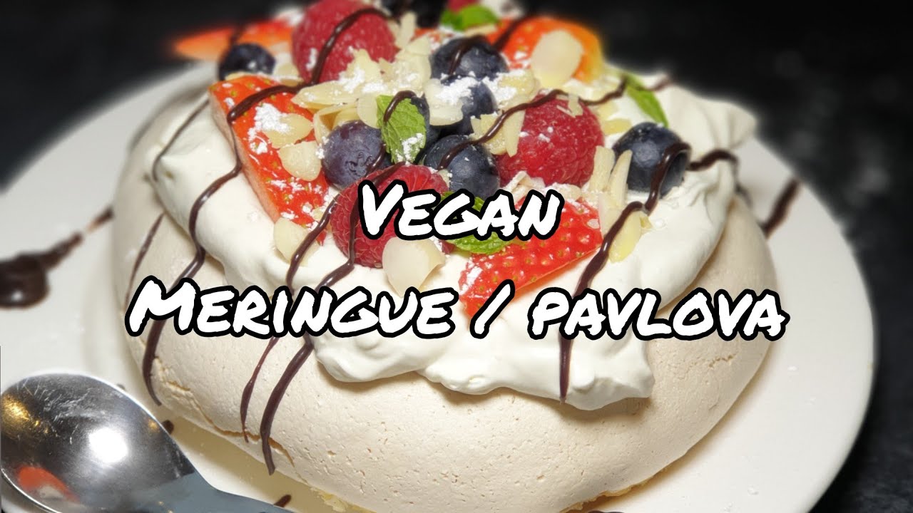 Vegan Meringue Pavlova Egg Free Aqua Faba Youtube