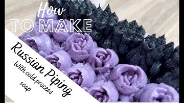 How to make Russian piping with cold process soap - And a purple cat soap