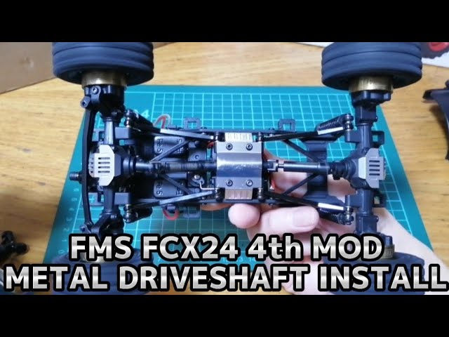 FMS FCX24 POWER WAGON 4th MOD pt.1 METAL DRIVESHAFT INSTALL メタル