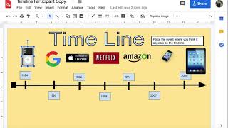Creating an Interactive Timeline or Worksheet in Google Drawings
