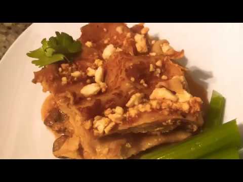 Buffalo chicken lasagna in crockpot (slow-cooker)