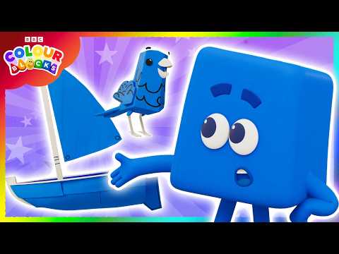 What Blue Things Can We See? | Kids Learn Colours Compilation | Colourblocks