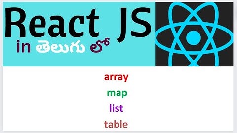 what is  map and how will it works in React JS | REACT JS IN TELUGU | react js in telugu