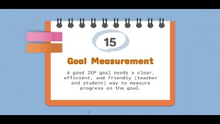 IEP 15: Goal Measurement