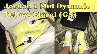 air jordan 1 mid dynamic yellow floral