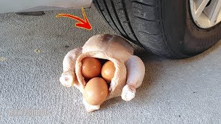 Car Vs Chicken With Eggs Asmr Slowmo Experiment 10