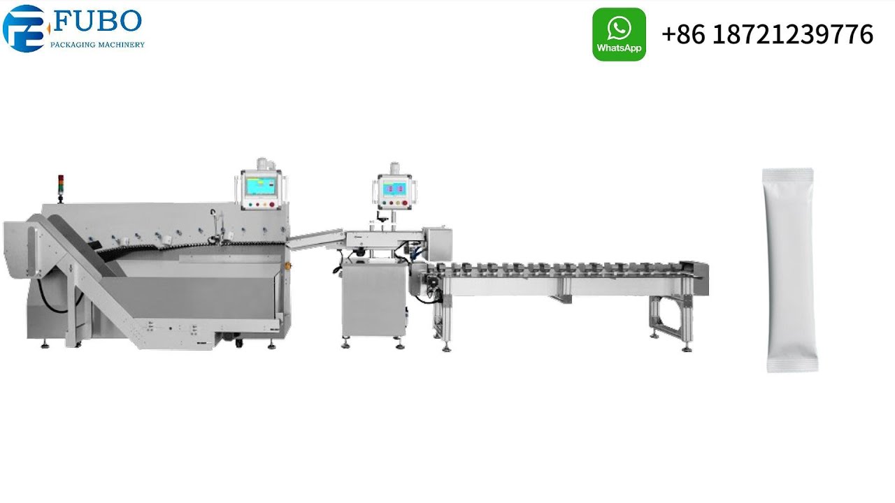 Energy sports powder sahcet assorting counting machine | Back sealing stick powder bag sorter