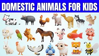 Domestic Animals | Pet Animals Name | 50  Domestic Animals Name In English l Domestic Animals