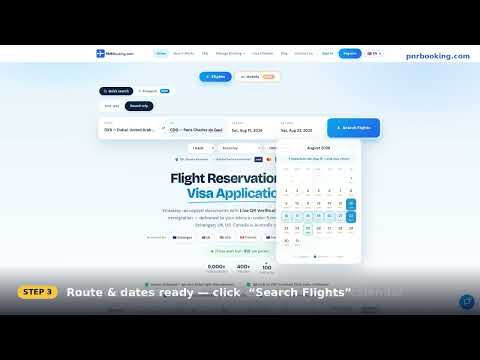 Video tutorial: how to book a flight reservation for your visa in 5 minutes