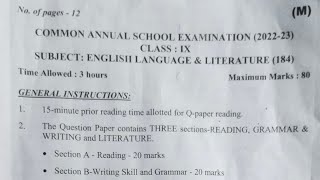 class 9 english question paper 2023 / 21/02/2023 / morning shift/ annual exam questions paper (184) screenshot 5