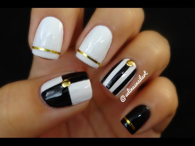 Black & White Nail Art & Nail Art Tape | Selina's Nail Art
