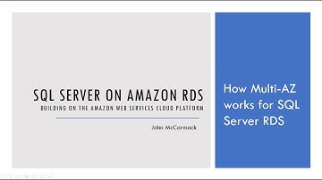How Multi-AZ Works For SQL-Server on RDS