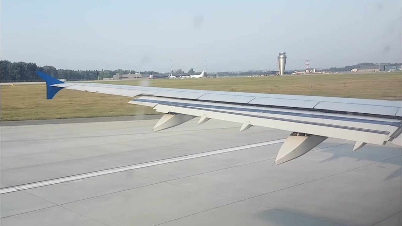Start samolotu Airbus 321 linii Small Planet z lotniska Katowice Pyrzowice - Take-off | ForumWiedzy
