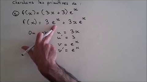Calcul de primitives avec f(x) = (a x + b) e^x
