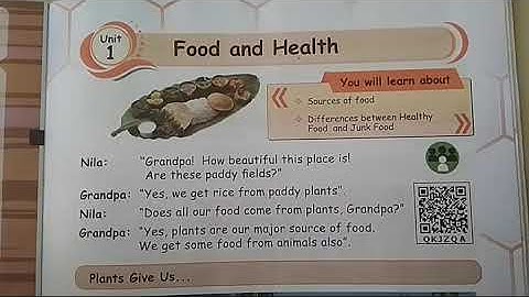 2 std 2 term EVS 1 lesson food and health part 1 video