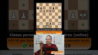 sacrificio de dama para desclavar peón y jaque mate #ajedrez #chess
