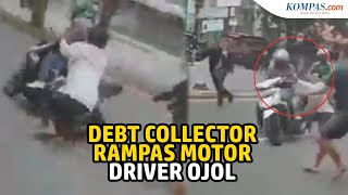 Detik-detik Debt Collector Rampas Motor Pengemudi Ojol