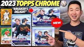 *BIG HITS! 🤯🔥* BRAND NEW 2023 Topps Chrome Baseball Hobby, Jumbo, & Breaker's Delight Box Reviews
