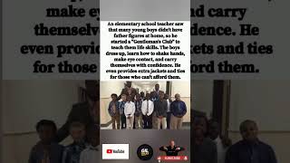 👔🎓 TEACHER STARTS “GENTLEMAN’S CLUB” TO HELP BOYS BUILD CONFIDENCE!#shorts"