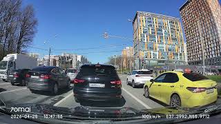 Driving in Moscow agglomeration: Тверской - Отрадное 25/04/2026 (timelapse 4x)