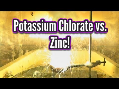 Potassium Chlorate vs. Zinc in RamZland!🔥 4Zn+KClO3+4H2SO4→4ZnSO4+KCl+4H2O #STEM #Redox #RamZland - youtube