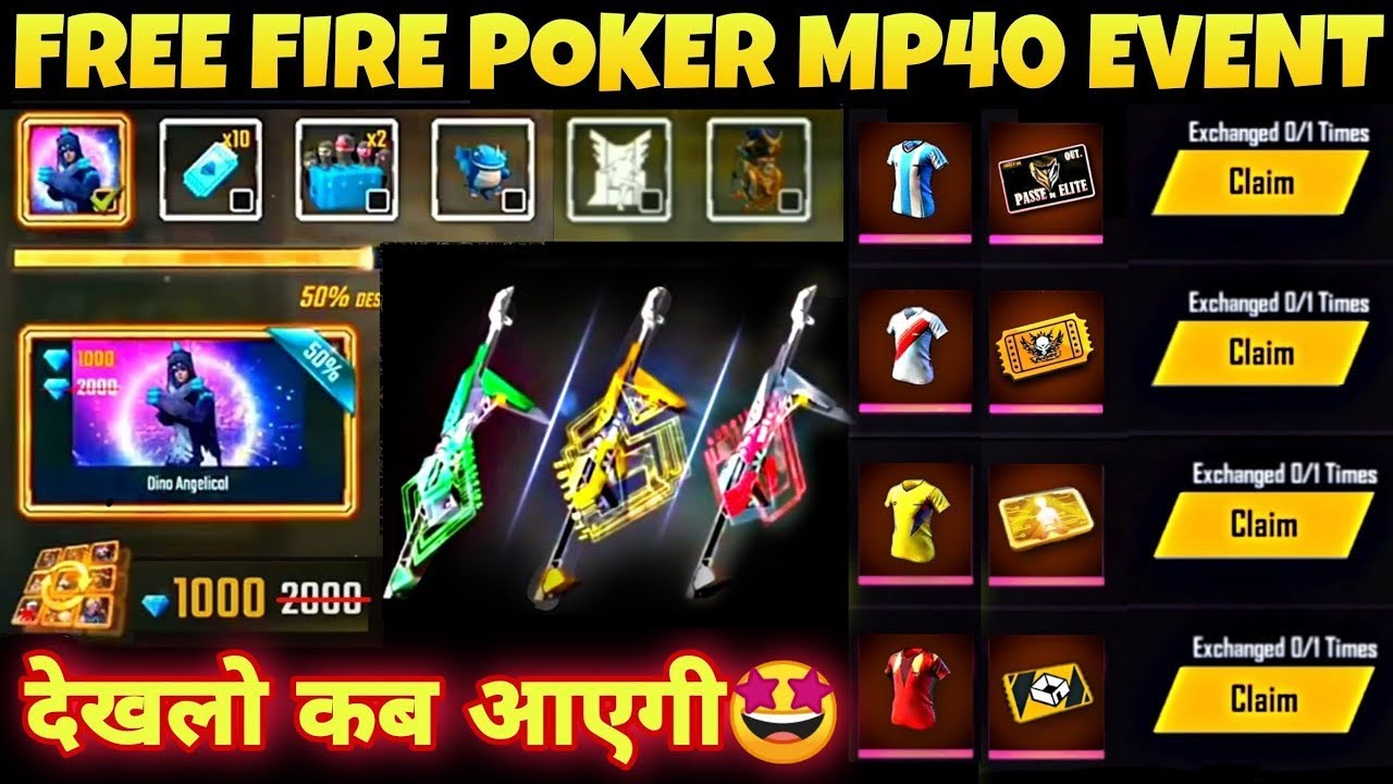 Free fire poker mp 40 Event what for end subscribe this video