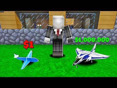 SlenderMan - SO SÁNH THÀNH CÔNG MÁY BAY ĐIỀU KHIỂN TỪ XA $1 VÀ $1.000.000 TRONG MINECRAFT