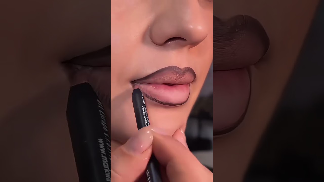 裸棕色唇妆,谁涂谁好看~描唇tips.来自