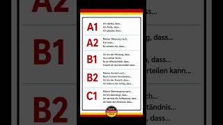 German Opinion Phrases A1–C1 🇩🇪 | Speak Like a Native in Every Level. #shorts #short