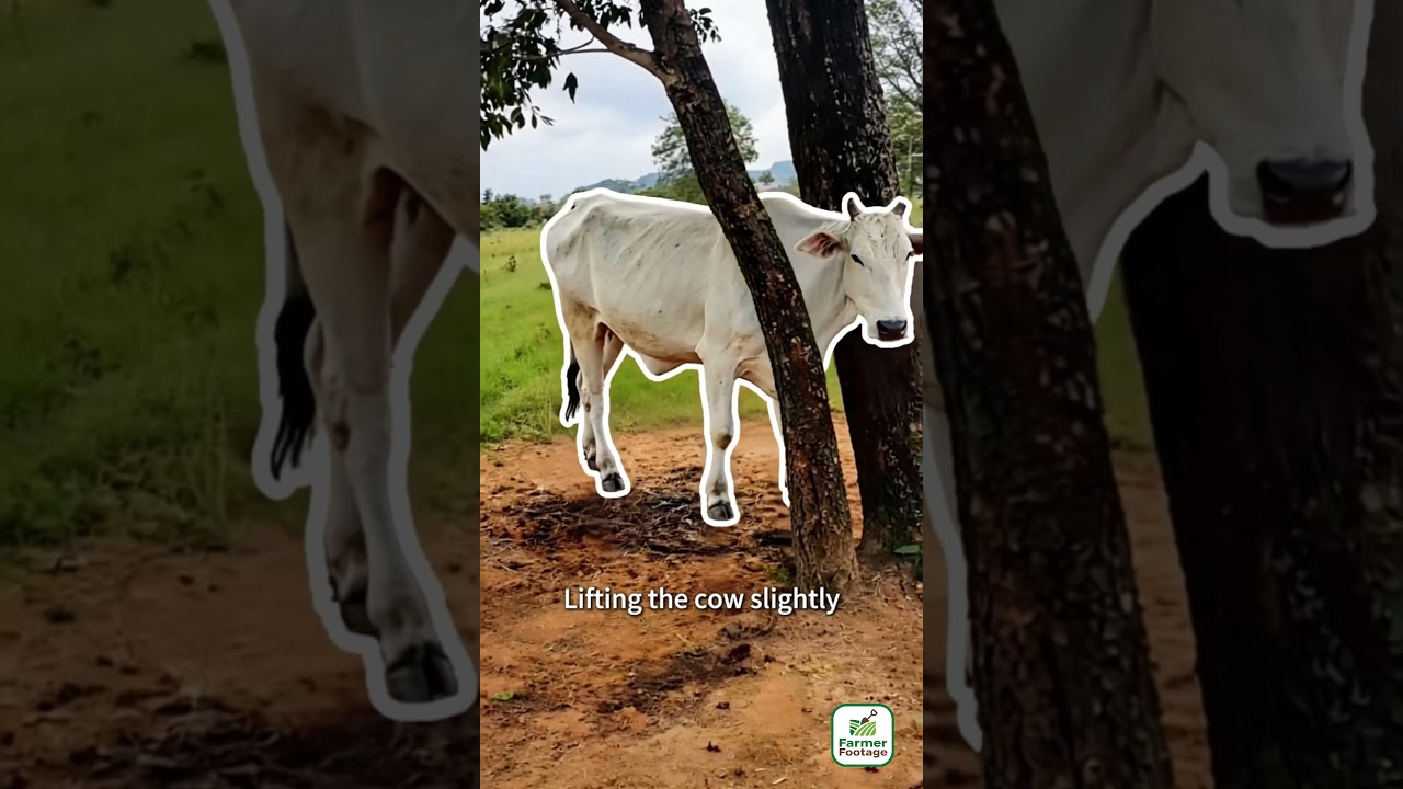 Helping a stuck cow get out of trouble