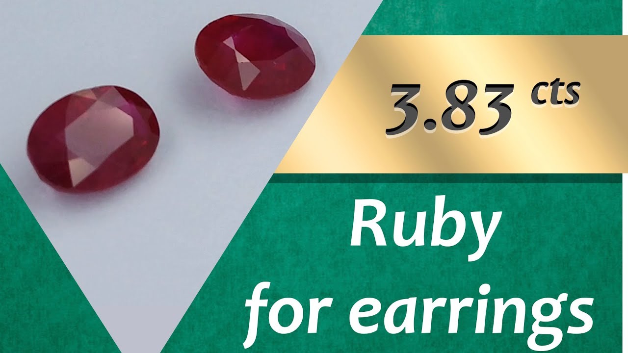 Ruby Earrings: Design Unique Earrings with Ruby 3.83 Carats