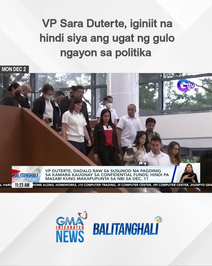 VP Sara Duterte, iginiit na hindi siya ang ugat ng gulo ngayon sa politika | Balitanghali