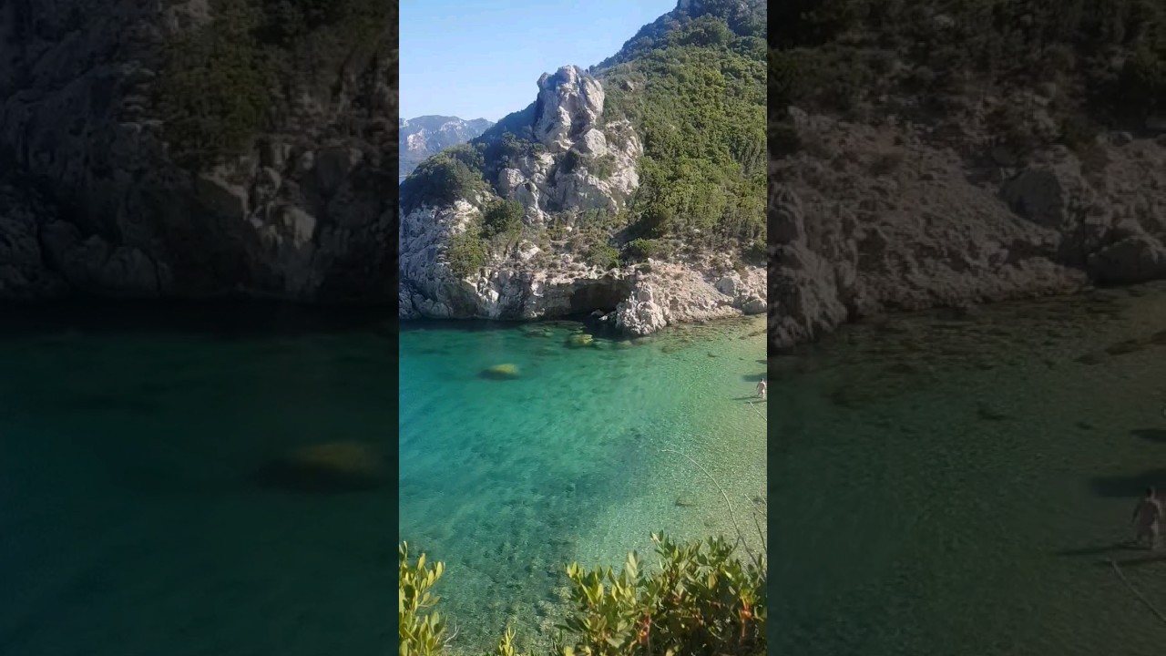 Beautiful view of Porto Timoni in  Corfu Island, Greece 