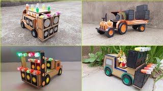 4 बेहतरीन DJ Truck | How to Make DJ Truck mini toy | DJ Truck Loading