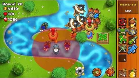 Bloons Monkey City [android] - Contested Territory River Terrain round 39
