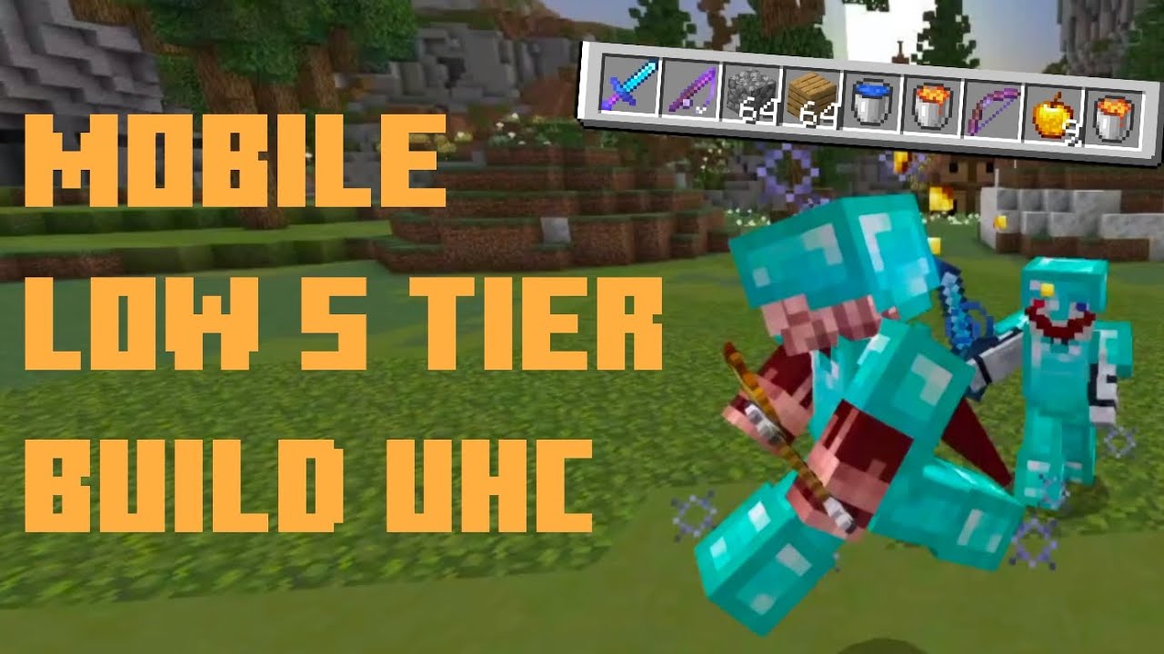 BUILD UHC! Minecraft pro mobile gameplay with randoms