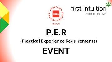 ACCA PER (Practical Experience Requirements) Event