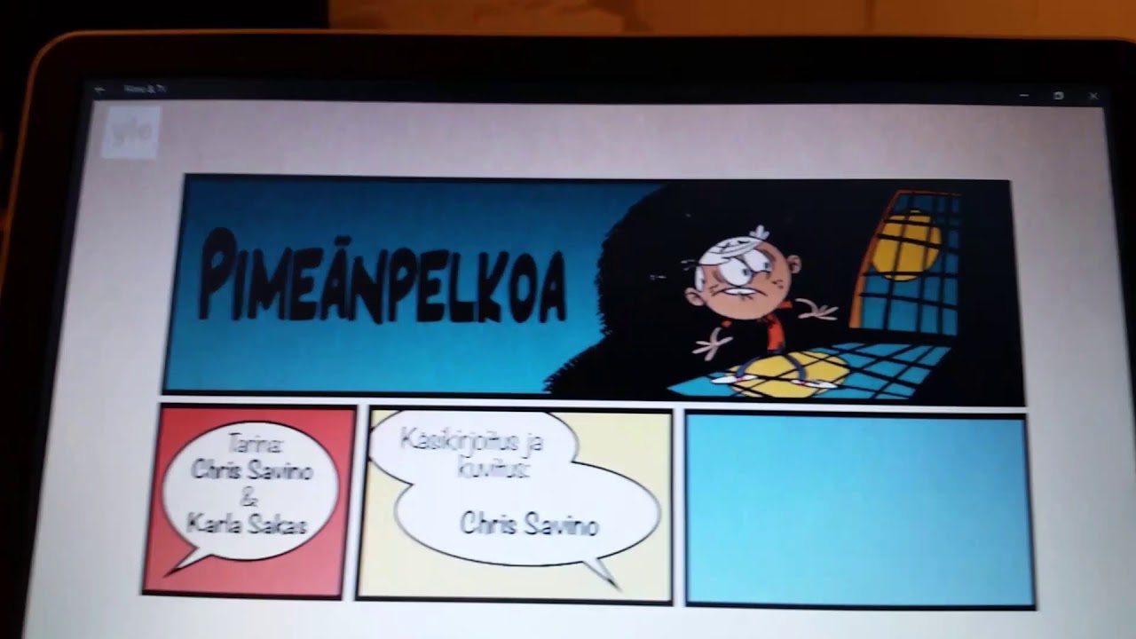 The Loud House, Left in the Dark, title card (Finnish)