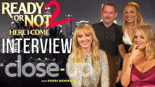 Ready Or Not 2 Interview Sarah Michelle Gellar Samara Weaving Elijah Wood U0026 Kathryn Newton