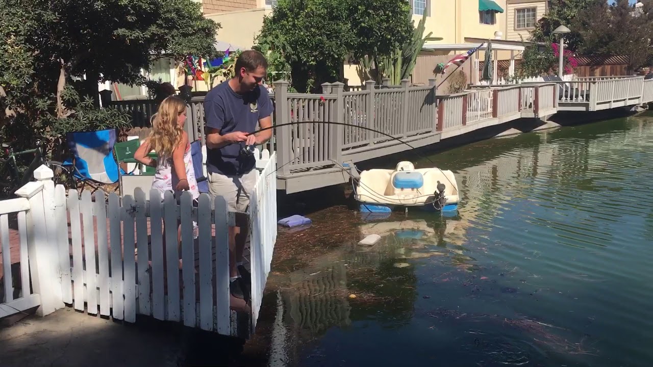 Alexis and Jason catch a catfish Lakeside Village Camarillo YouTube