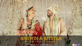 From 'I Do' to Happily Ever After: Wedding Teaser | Ashwin & Ritvika | 2023 #wedding #trending by KB Studio Productions 360 views 1 year ago 2 minutes, 59 seconds