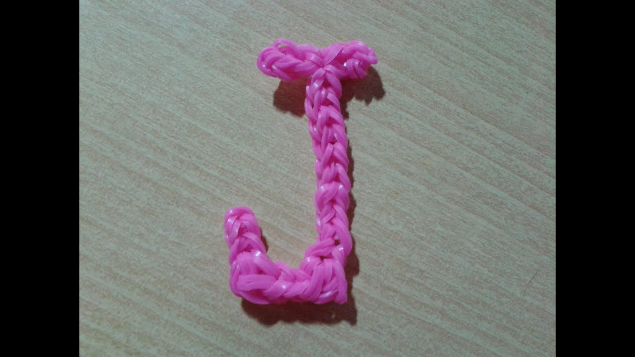 ♥ Tutorial: letra J hecha con gomitas (sin telar) ♥