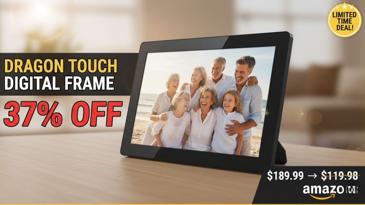 Dragon Touch 16.7-inch Digital Frame: 37% OFF! Share Memories Instantly!