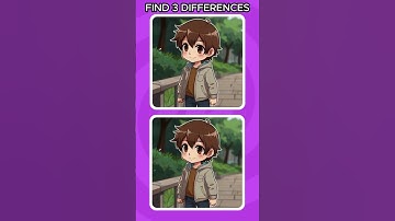 find 3 differences #shorts #youtubeshorts #ytshorts #puzzle #findme #brainteaser #search