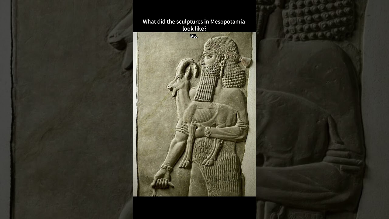 What did the sculptures in Mesopotamia look like?vsWhat did medieval sculptures look like?